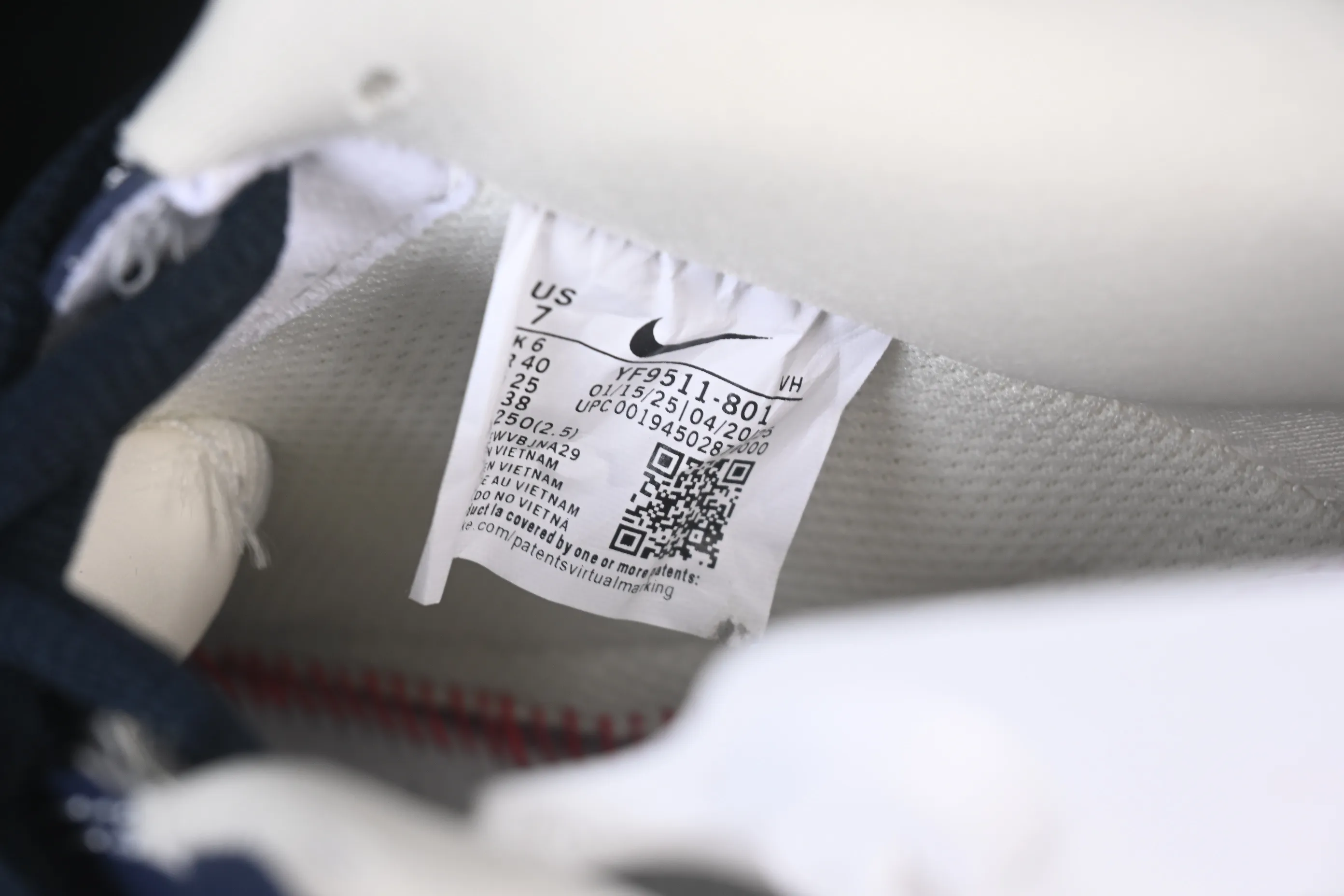 All categories Nk Air Force 1 Air Force series Nk Air Force 1 Low Air Force low top Nike Air Force 1'07 Low Sup tripartite joint white blue wine red Air Force 1 low top casual sneakers YF9511-801